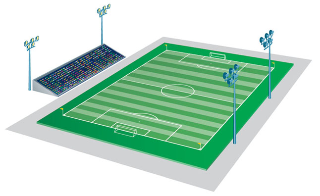 IP69K Outdoor Lighting For Sports Areas